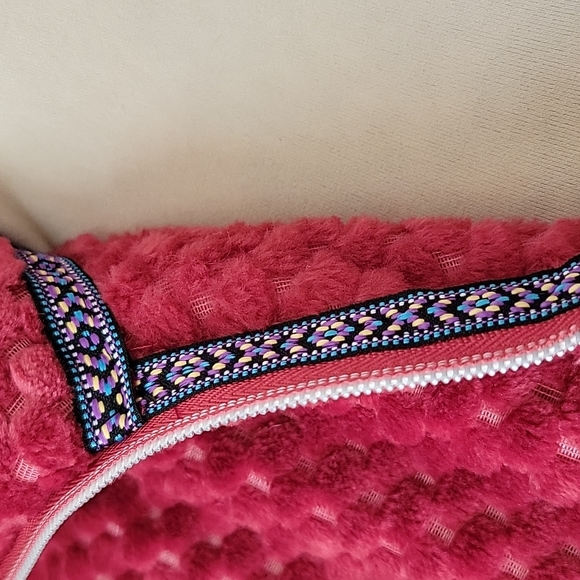 Shop the Mint Fleece Pullover in a Terra Cotta Color..Large - Picture 2 of 5